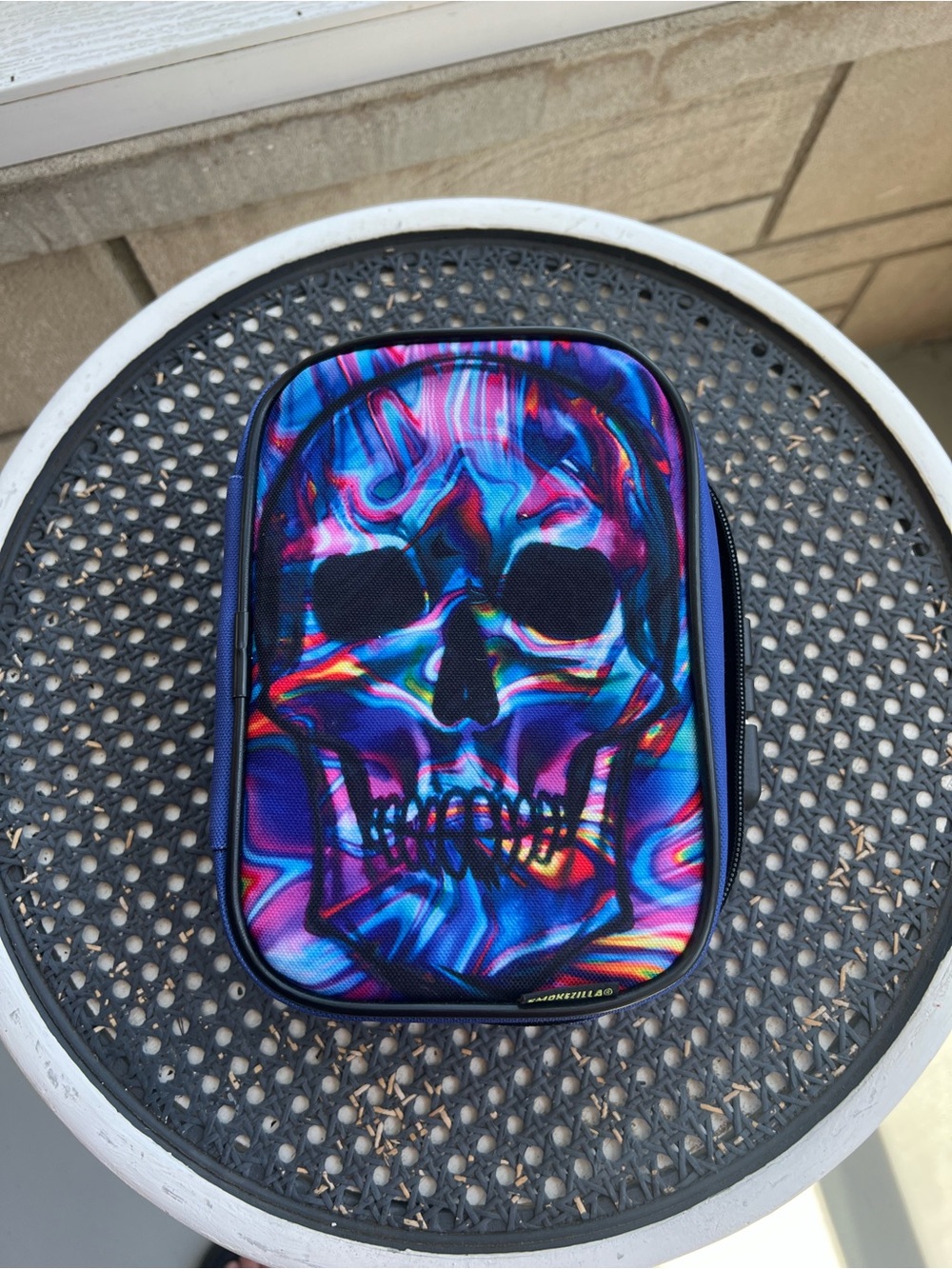 Psychedelic Skull Zip Pouch